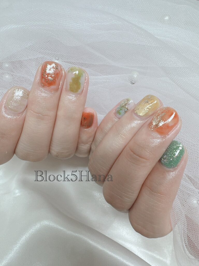 Nail No.2373【さわやかなニュアンスネイル】