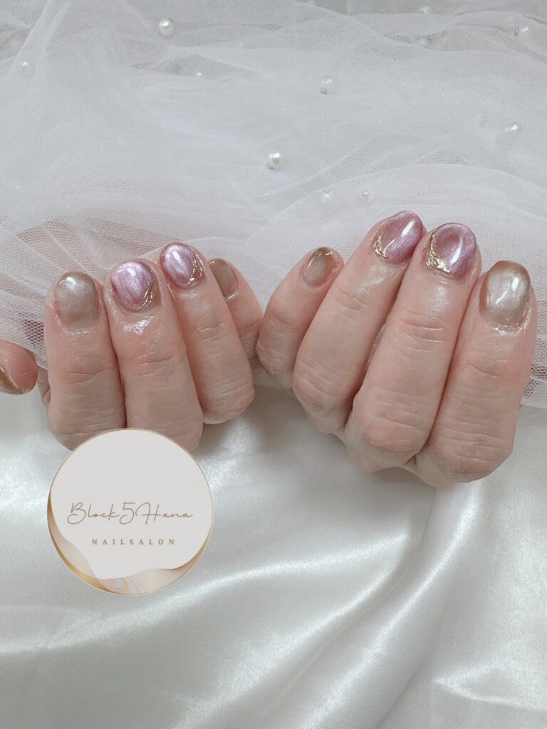 Nail No.2441【ミラーラインとマグネットのきらめき☆】