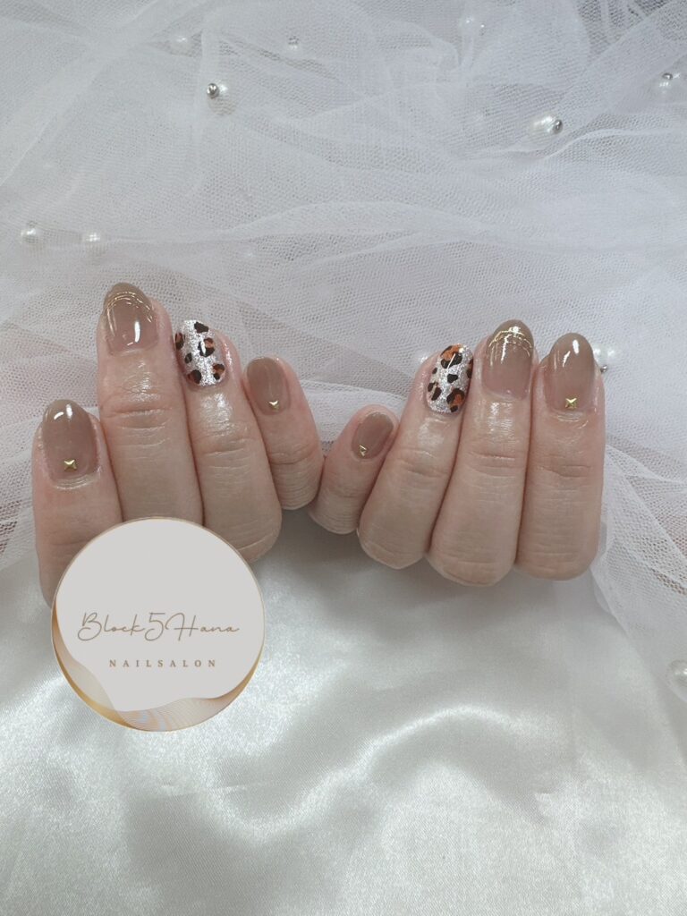 Nail No.2443【2024秋冬トレンド♡レオパード柄】