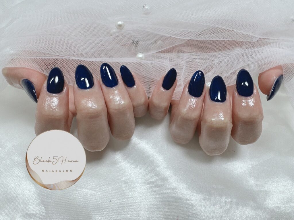 Nail No.2553【シンプルなネイビーカラー】