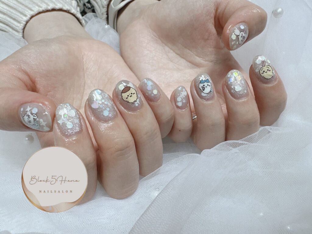 Nail No.2607【ちいかわのイラストネイル】