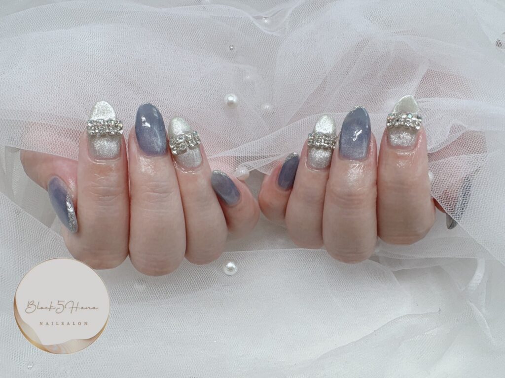 Nail No.2870【大人っぽいくすみカラーのマグネット】