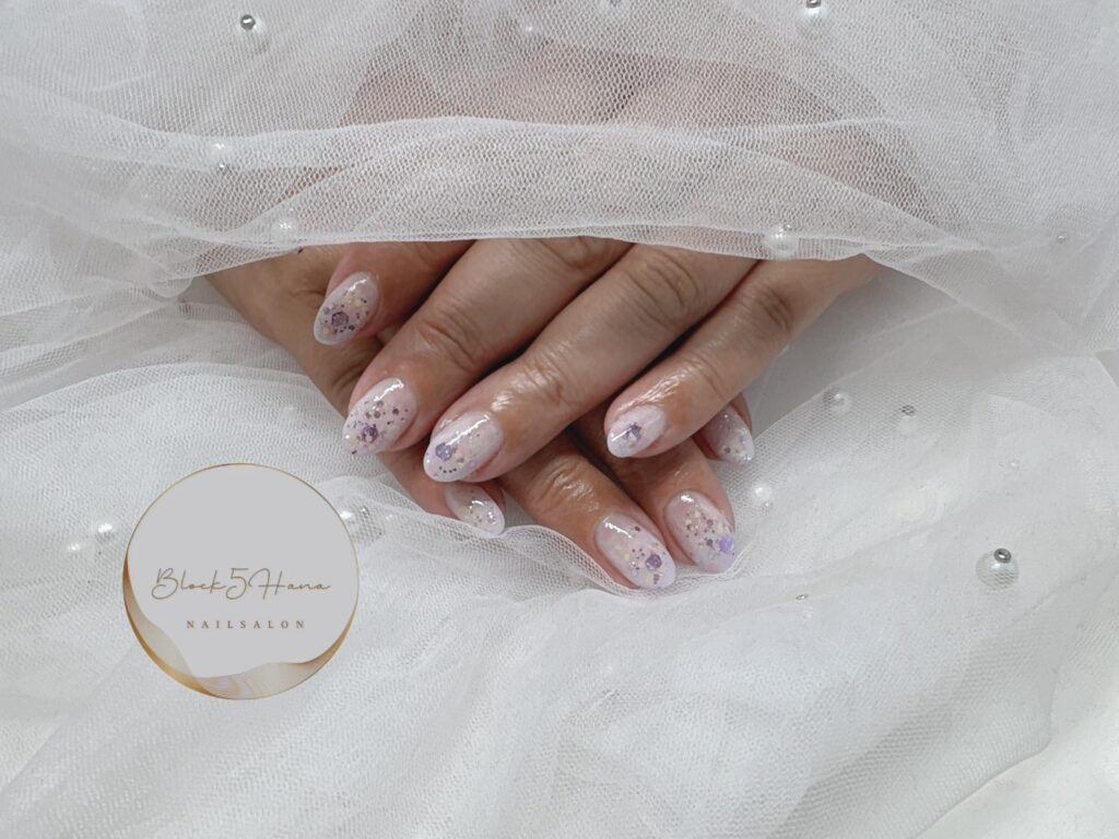 Nail No.2881【爪先のラメがカワイイカラーグラデーション】