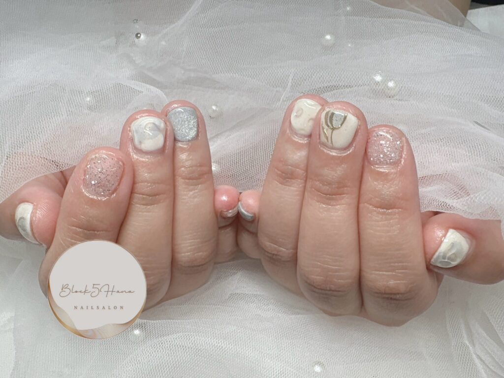 Nail No.2935【柔らかい印象のニュアンスネイル】