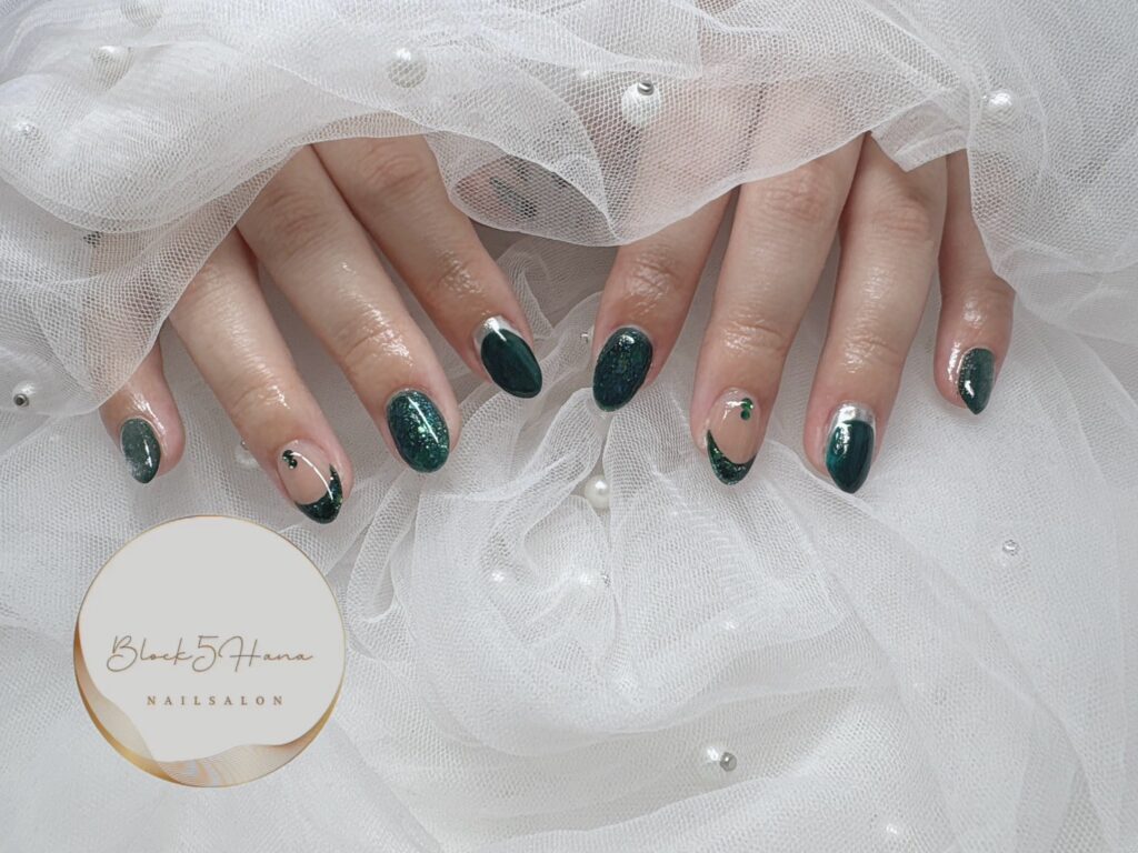 Nail No.2938【天然石みたいなフレンチネイル】