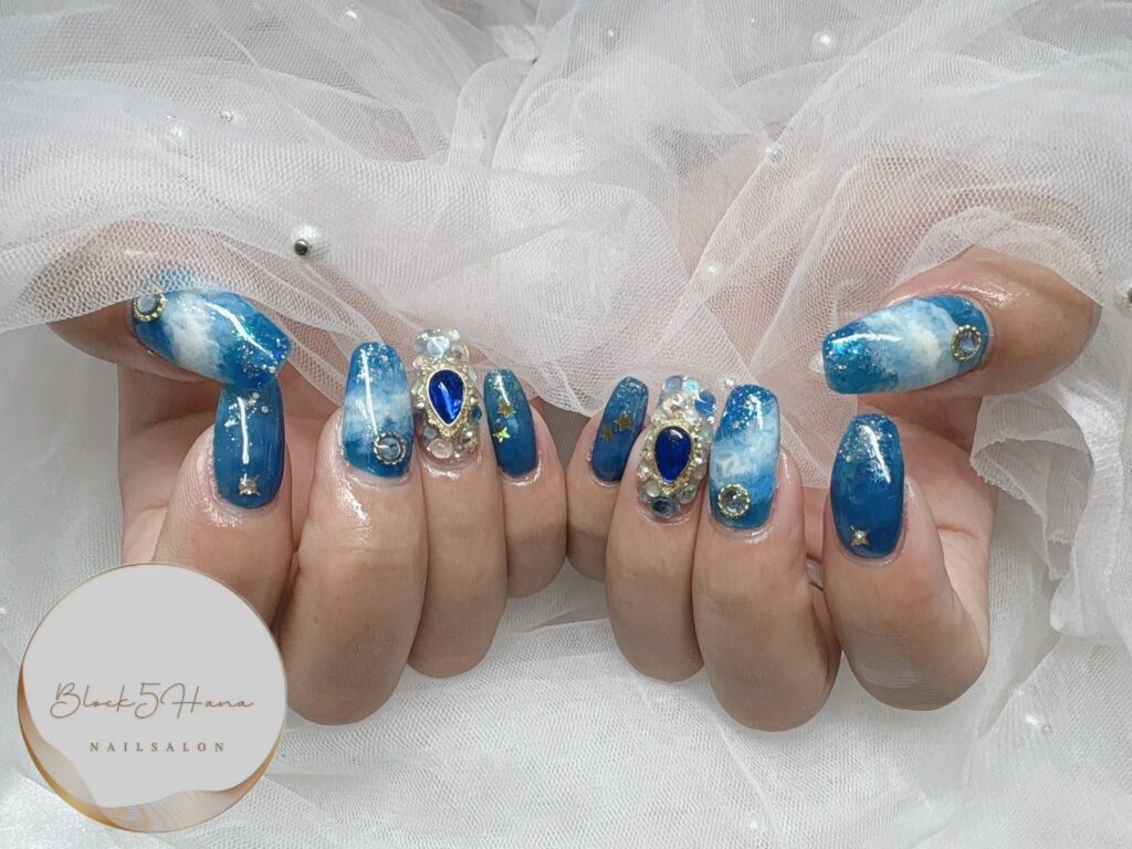 Nail No.2955【空みたいなブルーのニュアンスネイル】 Nail No.2955【空みたいなブルーのニュアンスネイル】