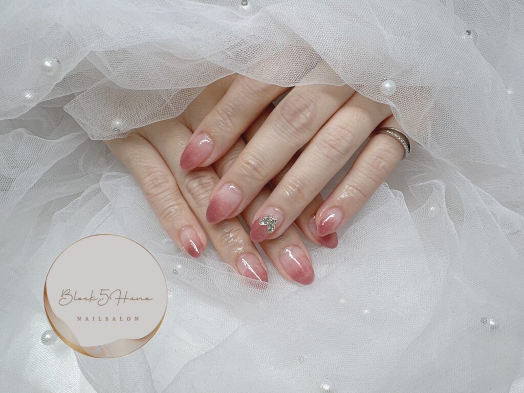 Nail No.2958【ピンクの抜け感カラグラ】 Nail No.2958【ピンクの抜け感カラグラ】