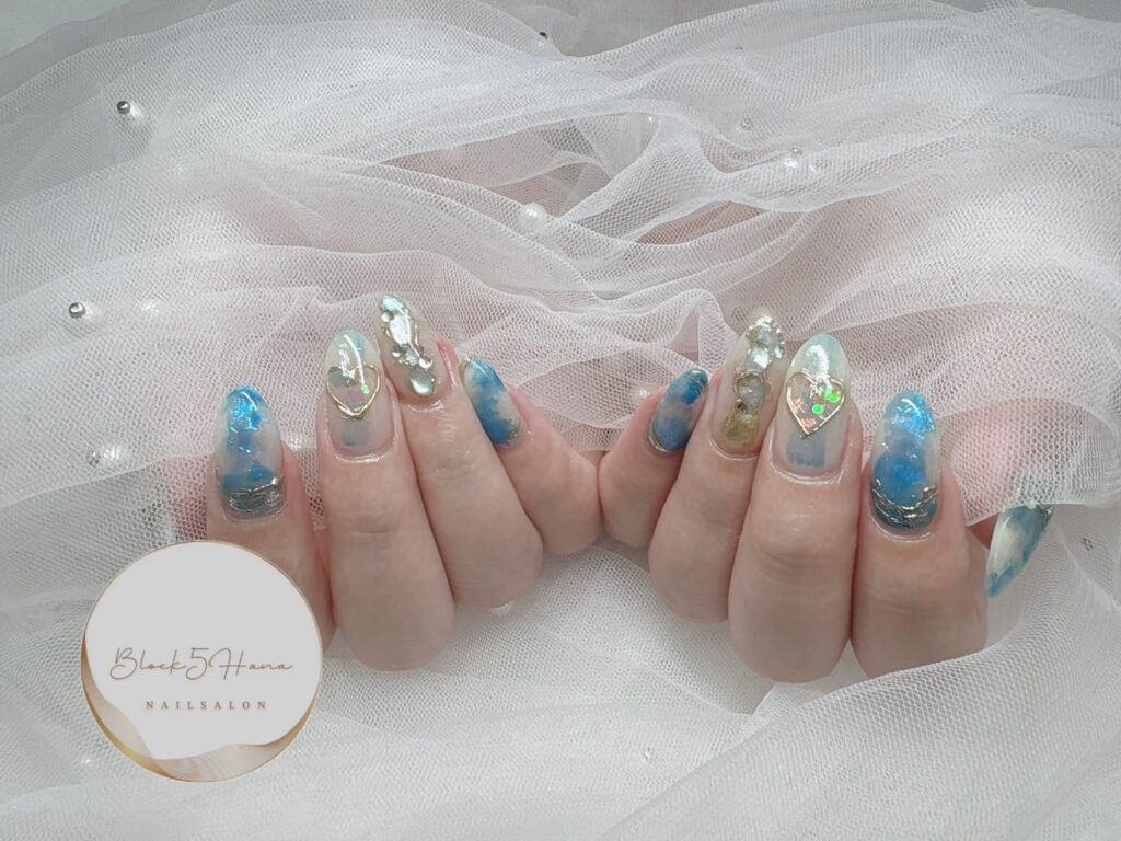 Nail No.2960【夏っぽホロのニュアンスカラー】 Nail No.2960【夏っぽホロのニュアンスカラー】