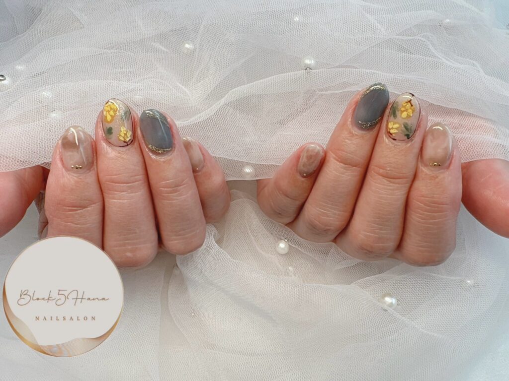 Nail No.2988【菜の花ネイル】 Nail No.2988【菜の花ネイル】