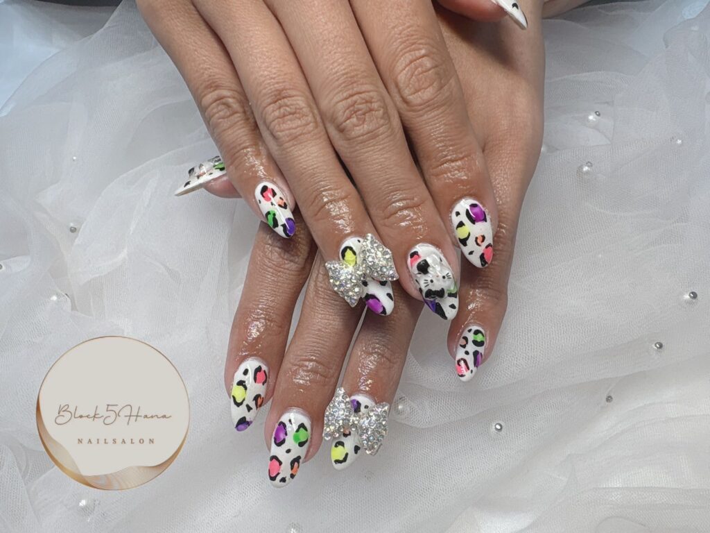 Nail No.2990【カラフルなレオパードネイル】 Nail No.2990【カラフルなレオパードネイル】