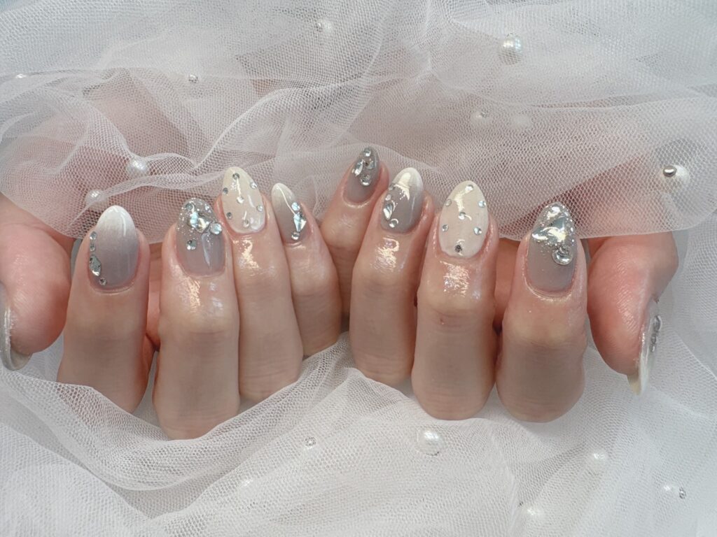 Nail No.2993【くすみグレーのカラーグラデーション】 Nail No.2993【くすみグレーのカラーグラデーション】