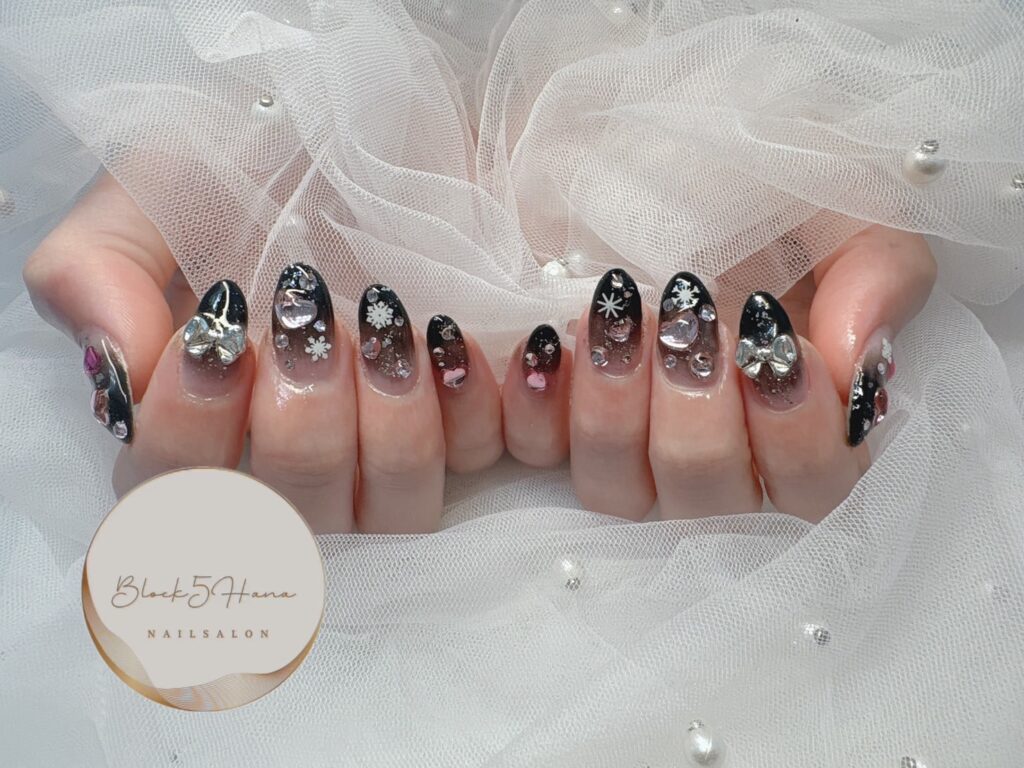 Nail No.2997【シアーブラックのグラデーション】 Nail No.2997【シアーブラックのグラデーション】