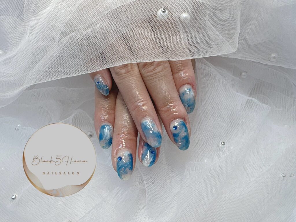 Nail No.3002【天然石デザイン】 Nail No.3002【天然石デザイン】