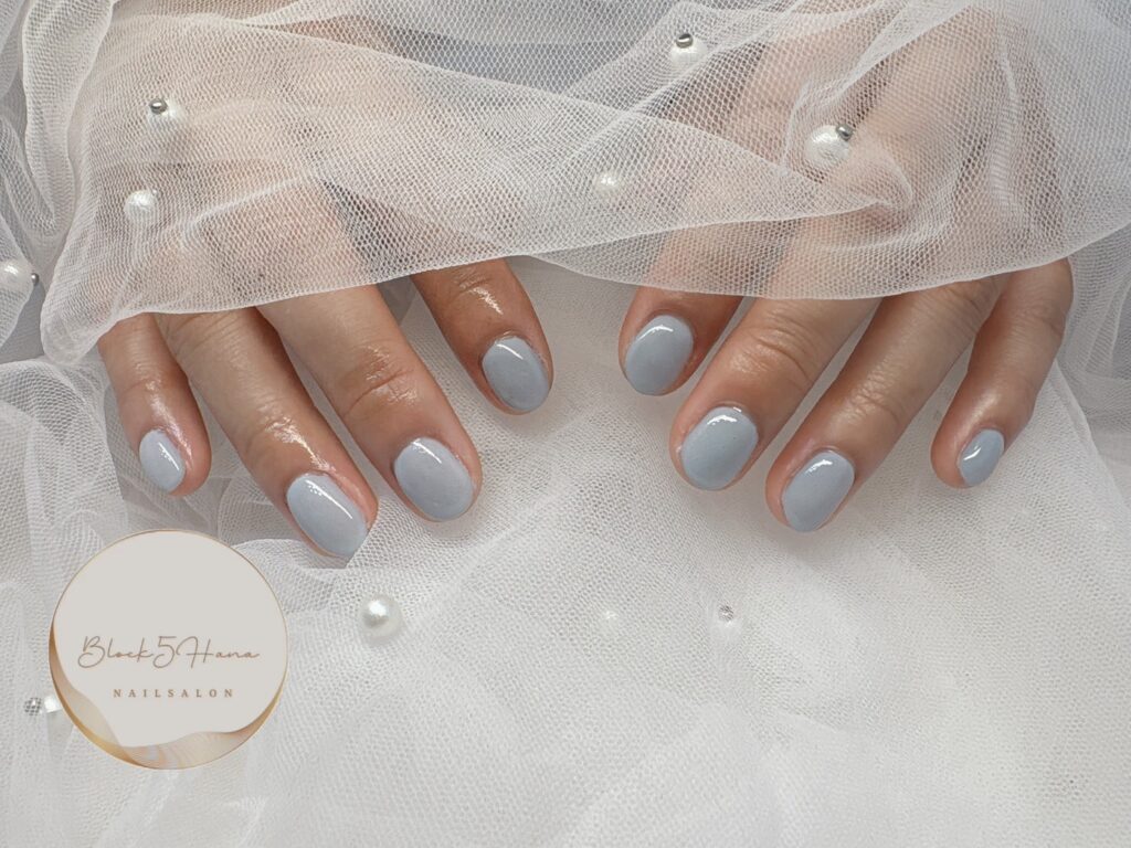 Nail No.3024【くすみブルーのシンプルネイル】 Nail No.3024【くすみブルーのシンプルネイル】