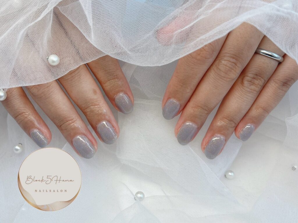 Nail No.3026【シンプルなくすみブルー】 Nail No.3026【シンプルなくすみブルー】