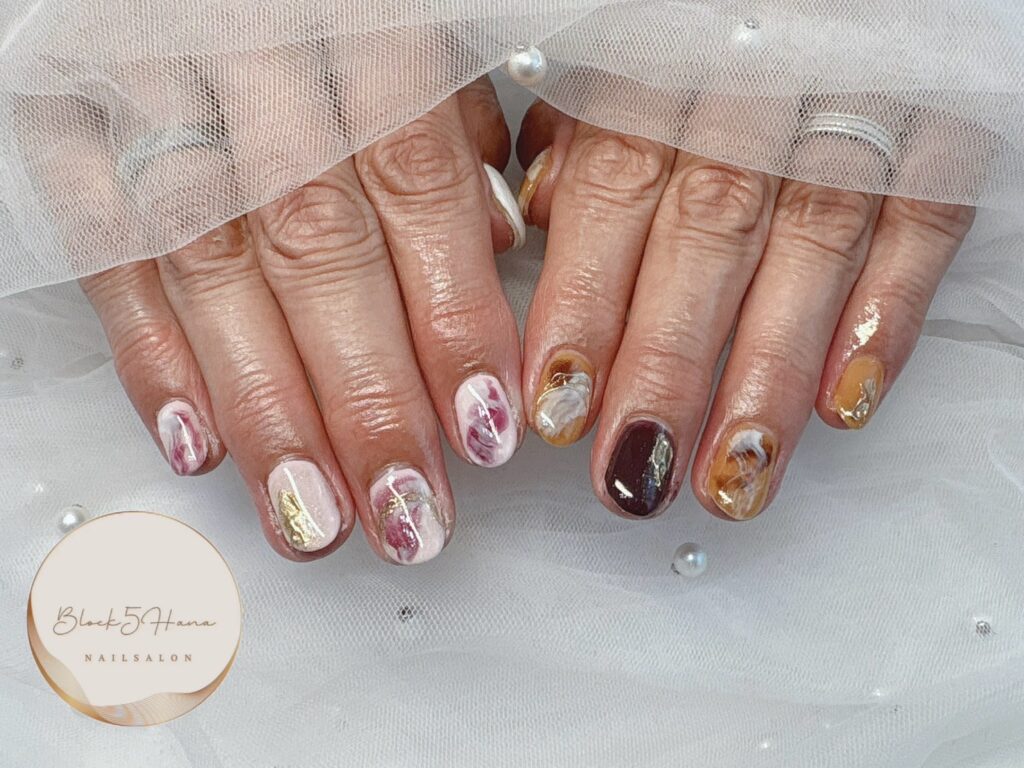 Nail No.3027【もやもや大理石のニュアンスネイル】 Nail No.3027【もやもや大理石のニュアンスネイル】