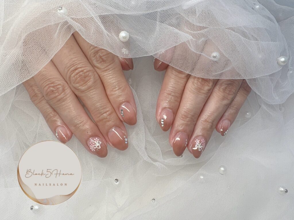 Nail No.3075【シンプルなブラウングラデーション】