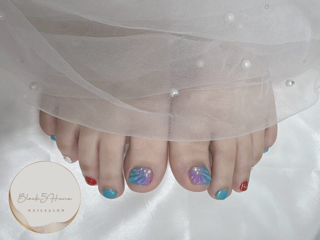 Nail No.3081【マーメイドフットネイル】