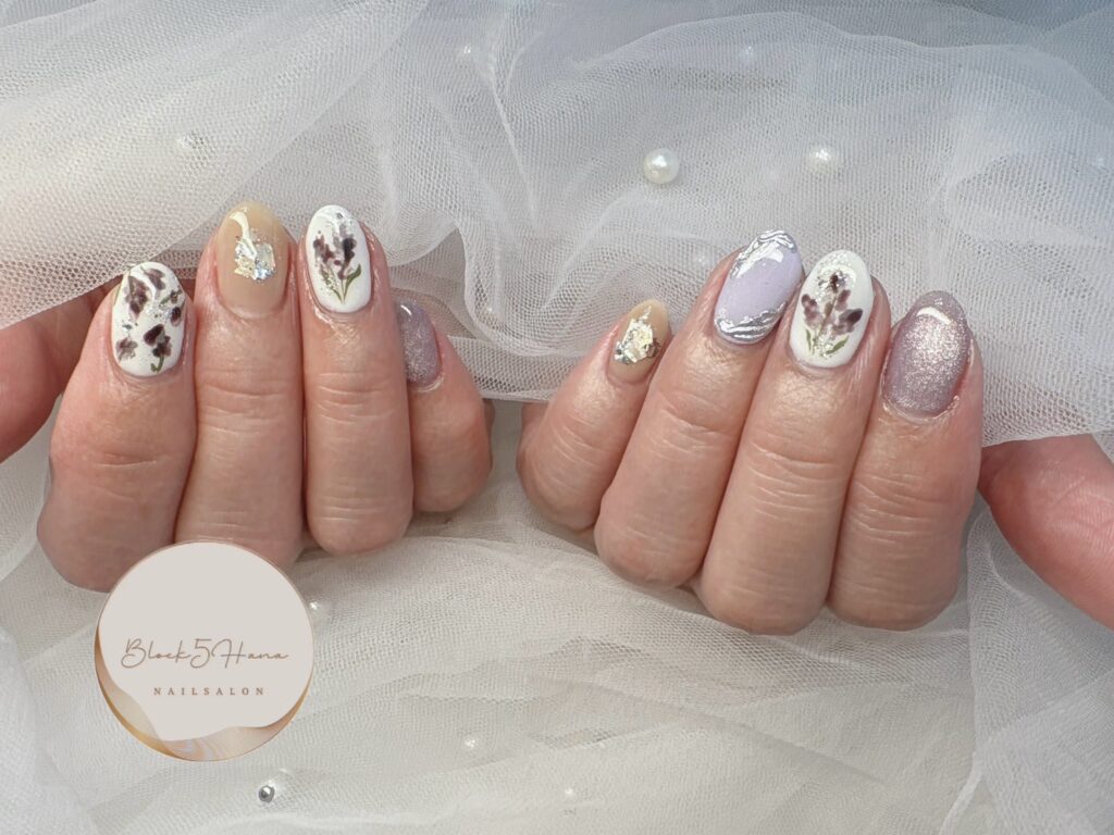 Nail No.3089【ラベンダーネイル】