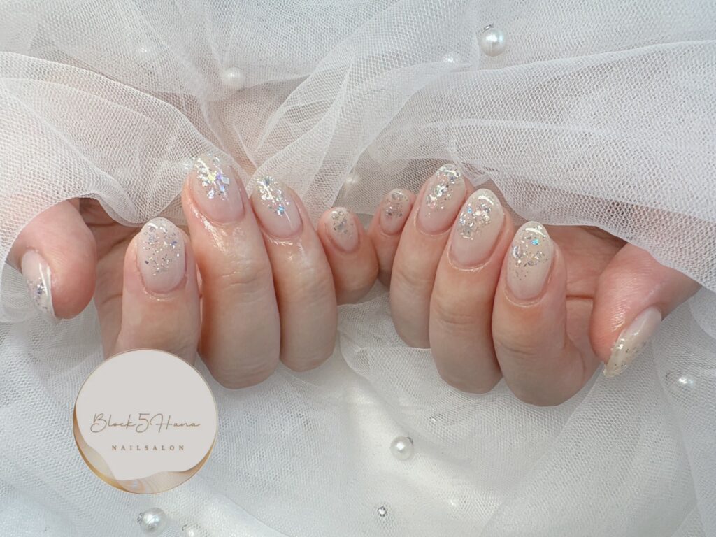 Nail No.3092【クリアホワイト シンプルネイル】