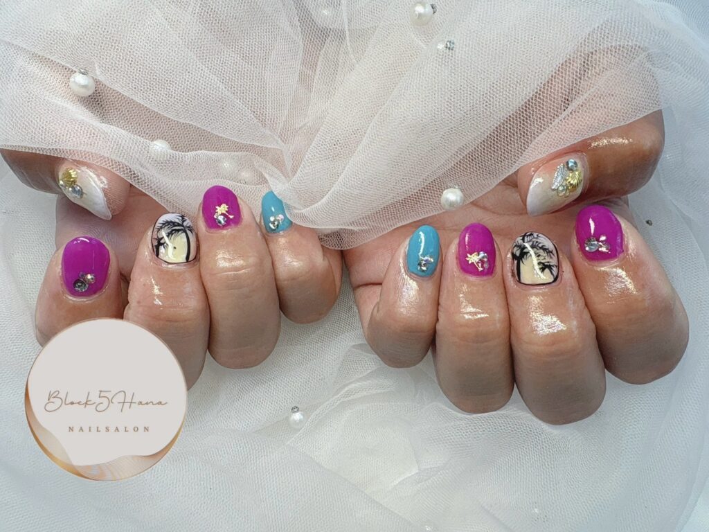 Nail No.3115【南国デザイン ヤシの木】
