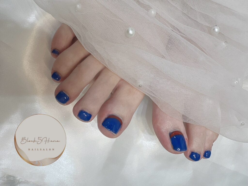 Nail No.3118【シンプルフットネイル】