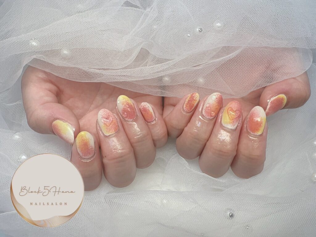 Nail No.3120【ジューシーなももネイル】