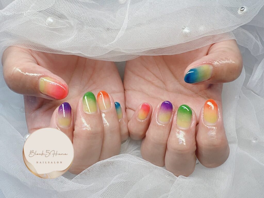 Nail No.3129【ネオンカラーグラデーション】
