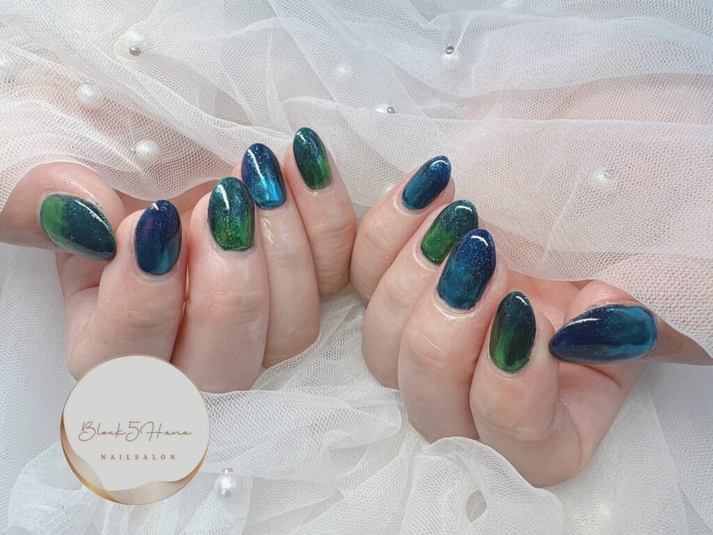 Nail No.3133【銀河のようなミラーネイル】