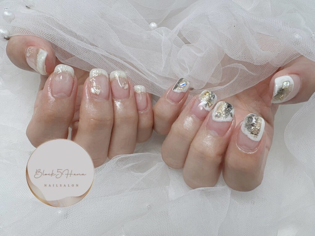 Nail No.3135【ホワイトニュアンスネイル】