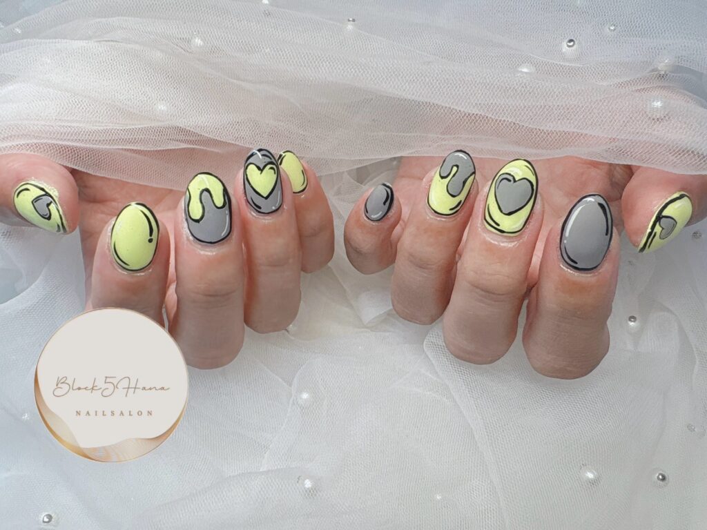 Nail No.3136【コミック調のイラストネイル】