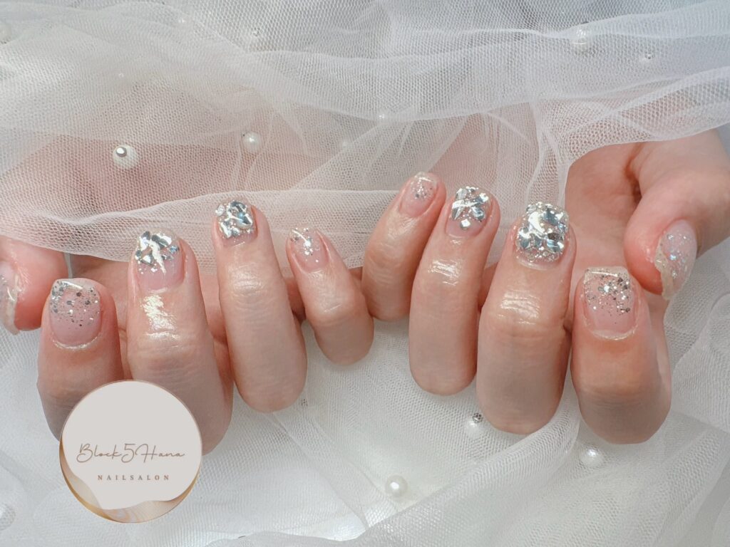 Nail No.3141【ビジュー詰めネイル】