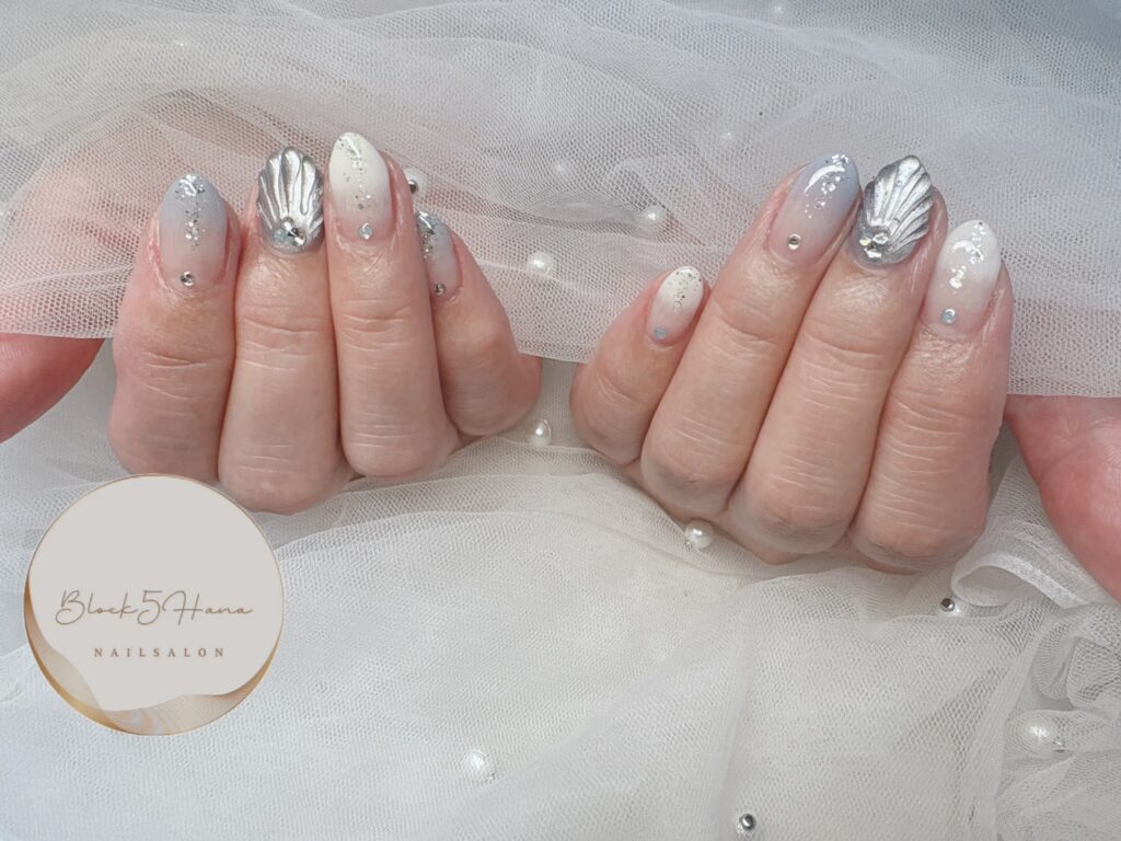 Nail No.3146【寒色マーメイドネイル】