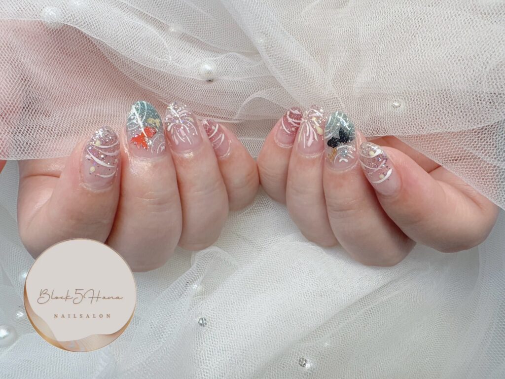 Nail No.3175【夏祭りデザインネイル】