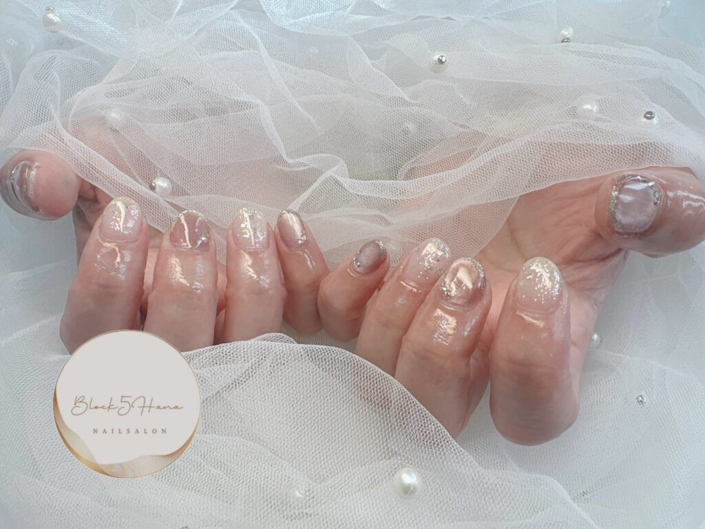 Nail No.3193【マグネットの華やかネイル】