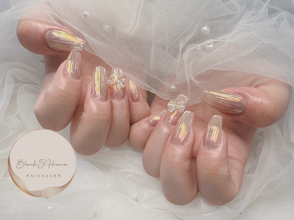 Nail No.3216【マグネット×オーロラのバカラ風ネイル】