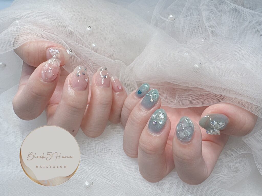 Nail No.3224【パーツデザイン マグネットネイル】