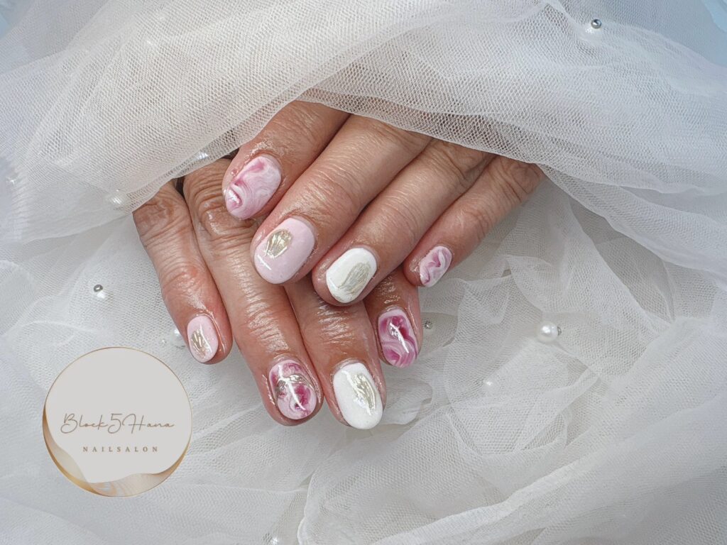 Nail No.3225【マーブルニュアンスデザイン】