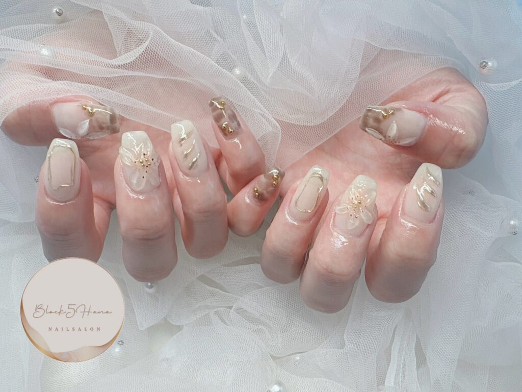 Nail No.3238【ミラー×クリアネイル】