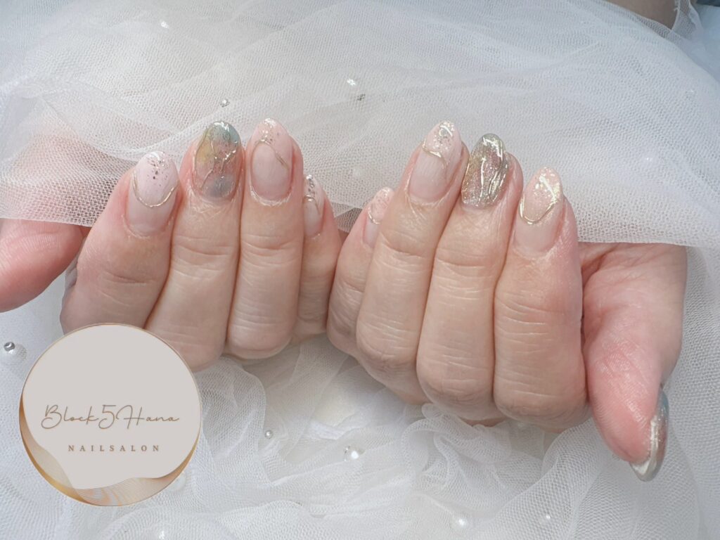 Nail No.3264【カラグラ×ニュアンス】