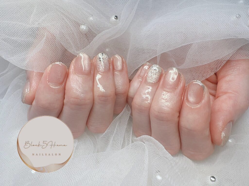 Nail No.3268【ラメフレンチ】