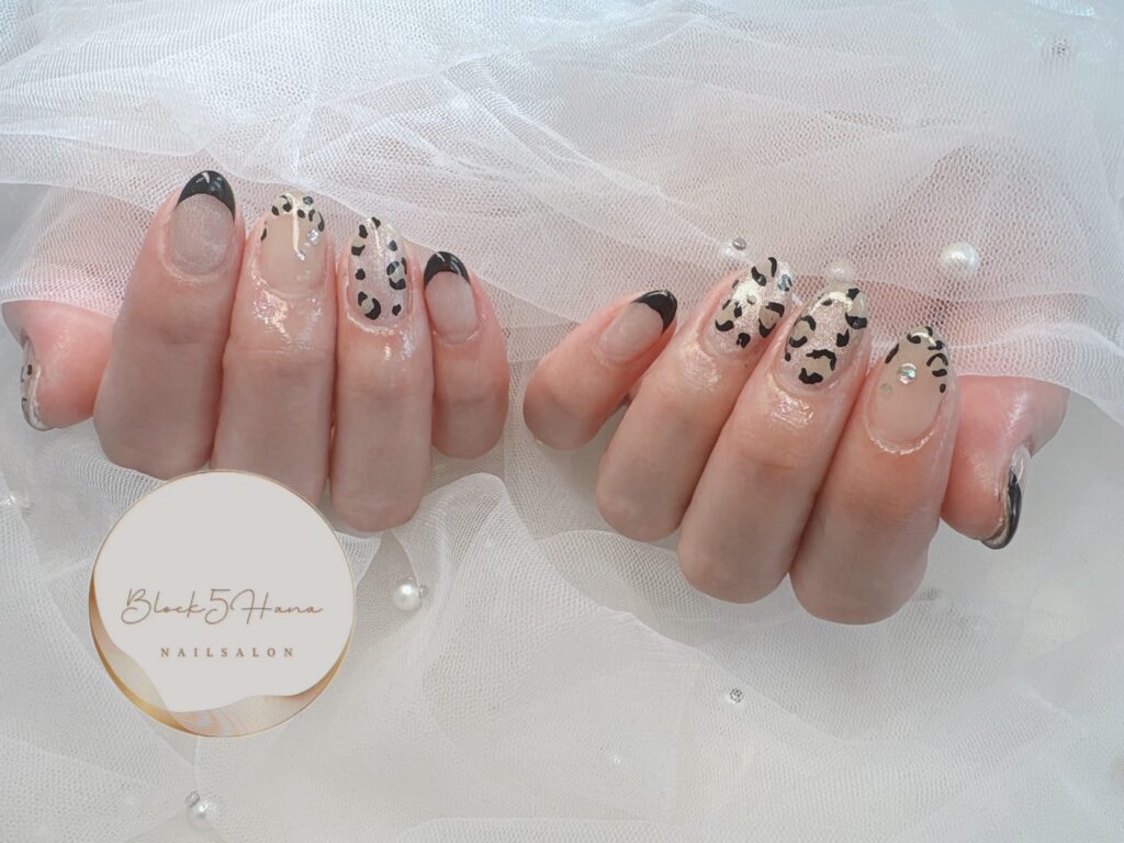 Nail No.3299【ダルメシアンフレンチ】