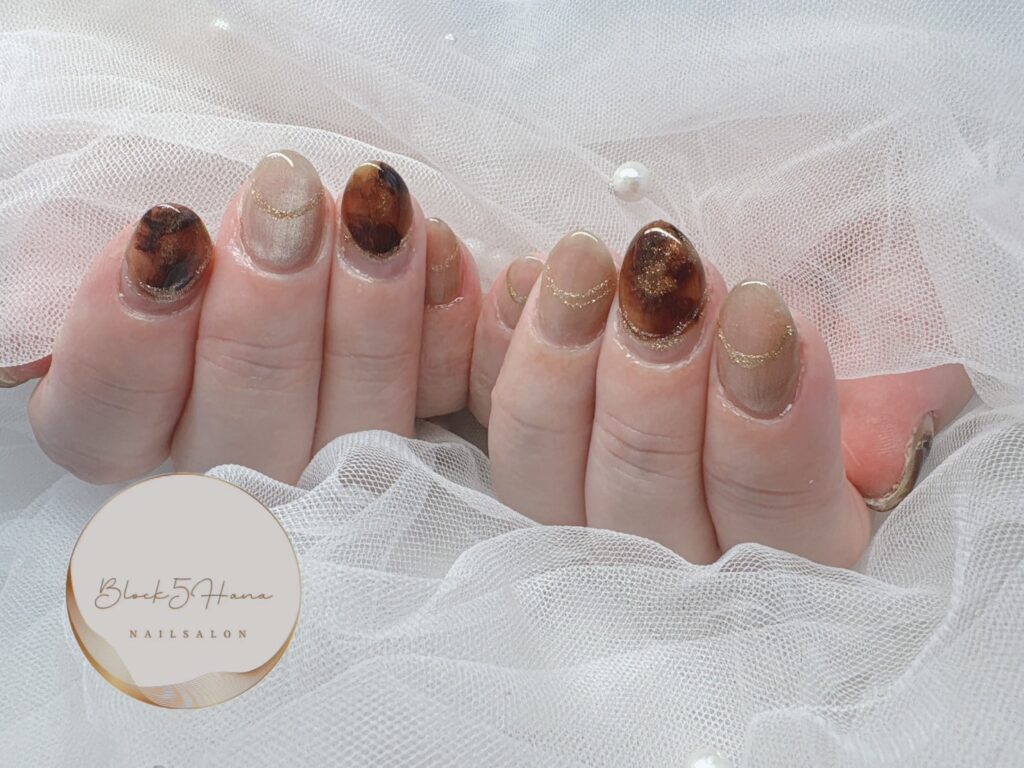 Nail No.3311【べっ甲ネイル】