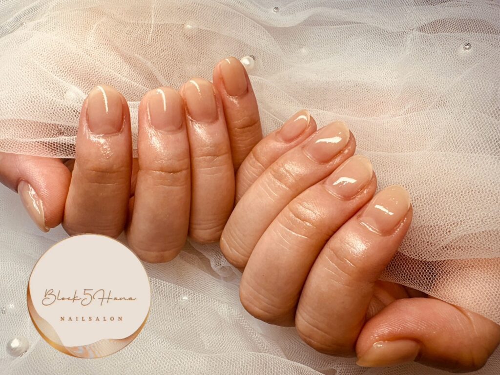 Nail No.3336【肌なじみスキンカラーのシンプルネイル】