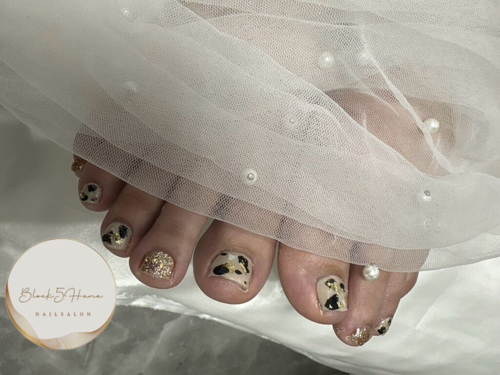 Nail No.3339【ベージュベースのレオパード】