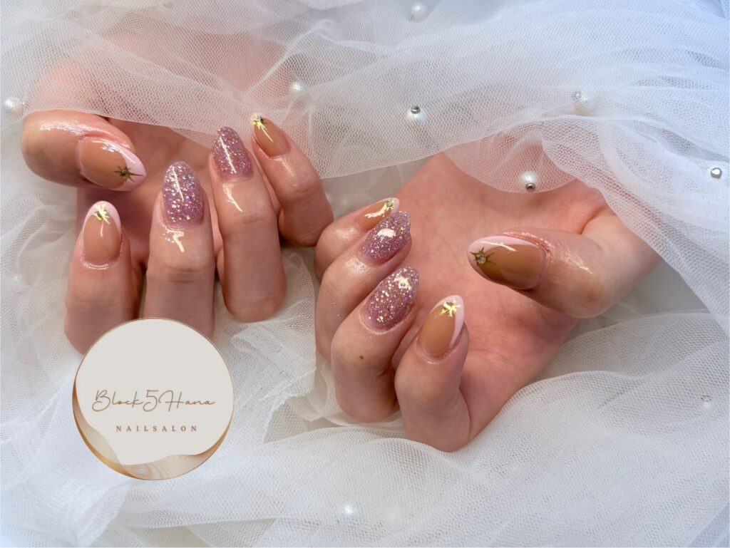 Nail No.3344【トレンドカラーのフレンチネイル】