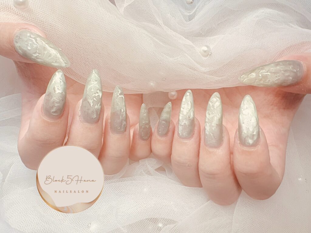 Nail No.3352【シンプル&上品なロングネイル】