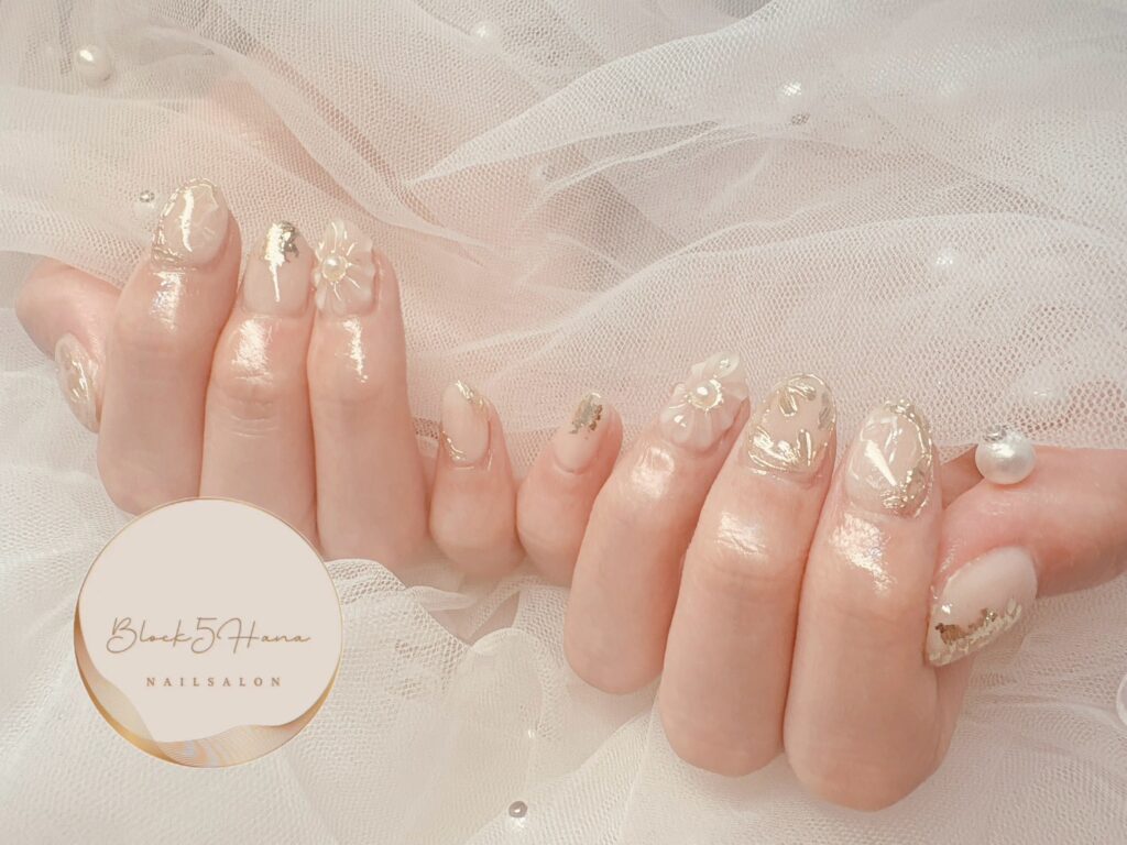 Nail No.3360【ホワイト×ミラー】