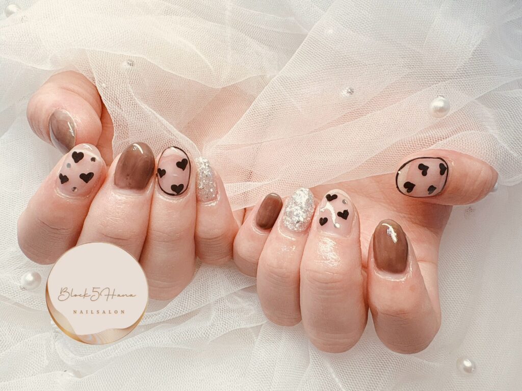 Nail No.3372【シースルーハートネイル】