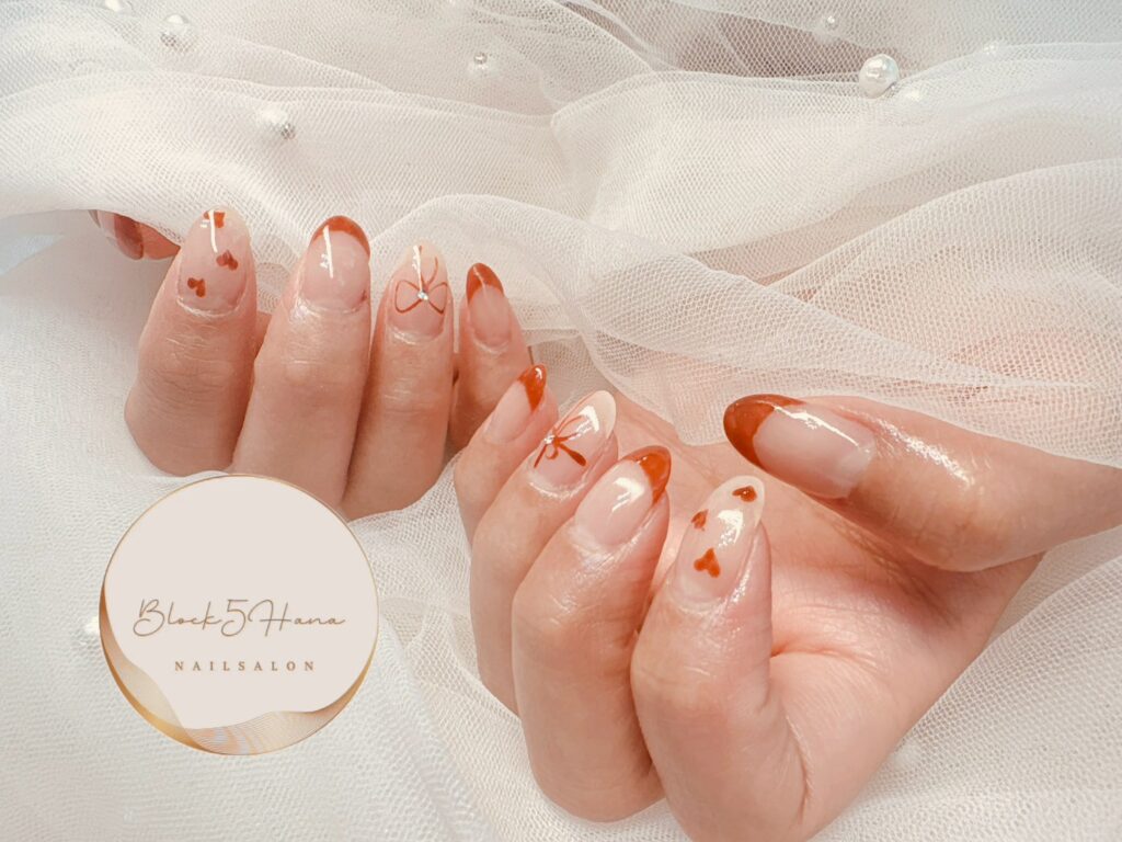 Nail No.3384【ハート×フレンチ】